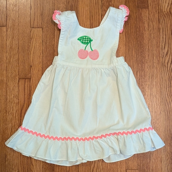 Southern Sunshine Kids Other - Embroidered Cherry Crossback Dress